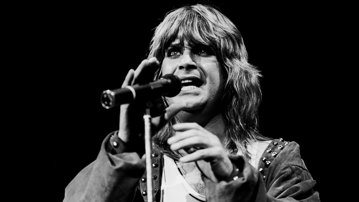 British musician Ozzy Osbourne performs at the Alpine Valley Music Theater, East Troy, Wisconsin, May 29, 1982