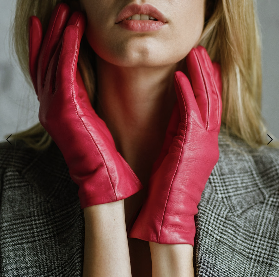 1861 Glove Manufactory, Medina - Women's Minimalist Leather Gloves In Hot Pink Nappa Leather