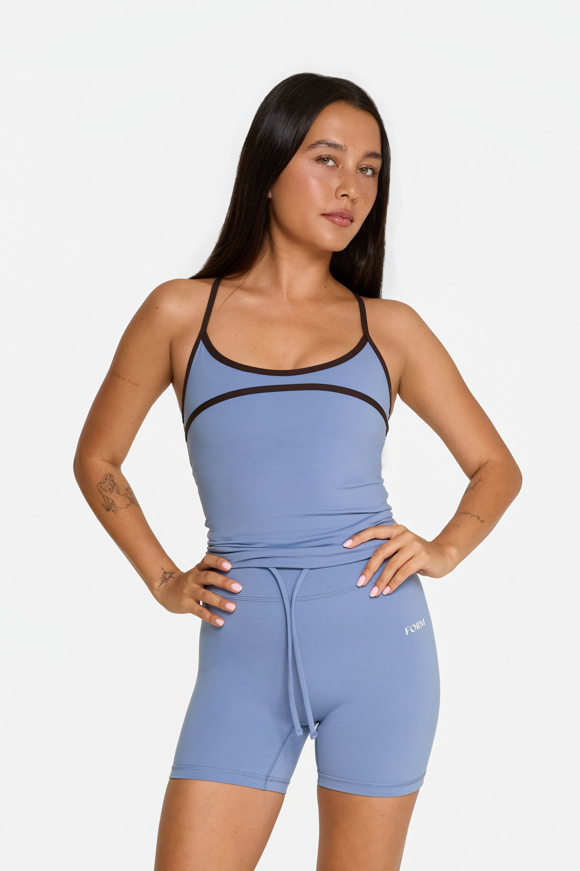 Scoop Contrast Cami - Glacier/espresso - Xs