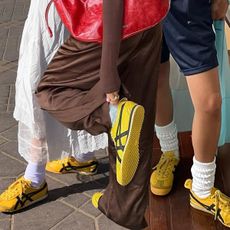 Collage of women wearing Onitsuka Tiger Mexico 66 Sneakers