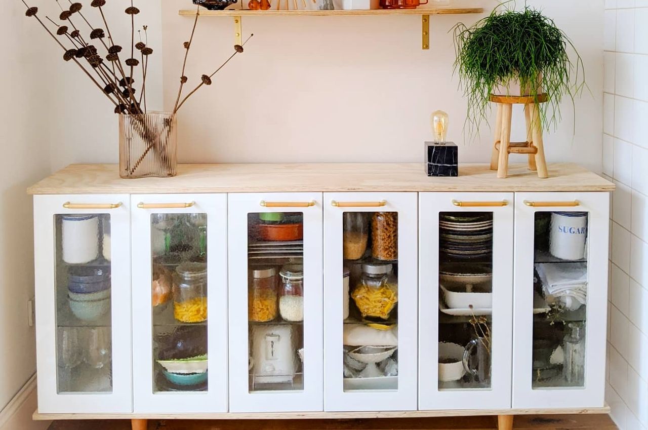 sideboard from diy ikea cabinet upcycle