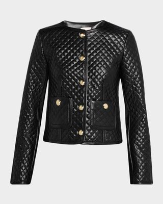 Brooke Quilted Vegan Leather Jacket