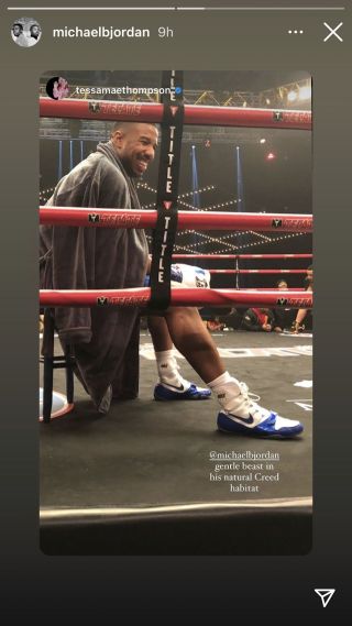 Michael B. Jordan in a boxing Ring