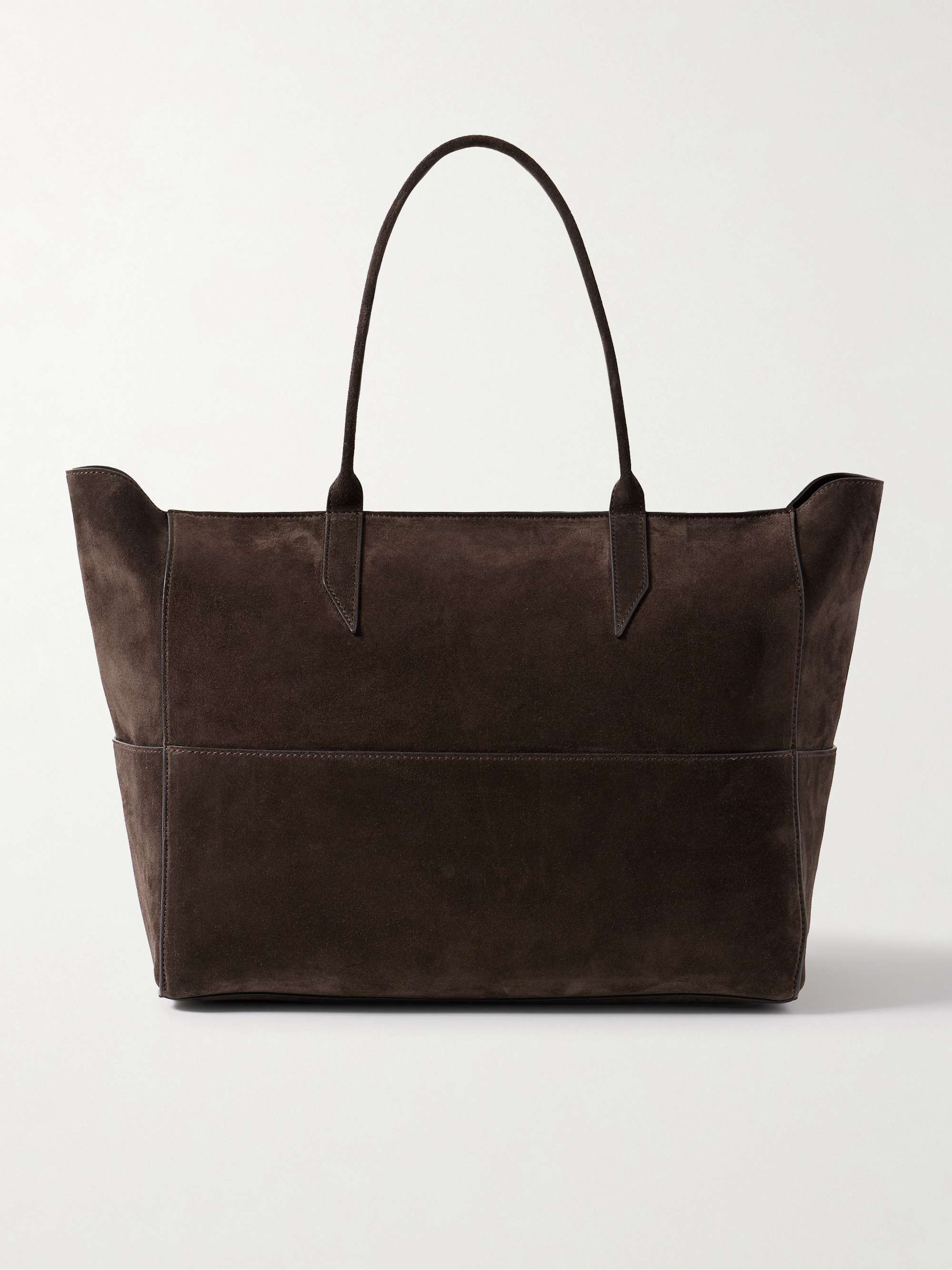 Incognito Small Paneled Suede Tote