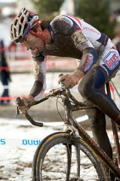 Chance Noble (California Giant Berry) gives it his all during his silver medal ride in the U23 men's championship.