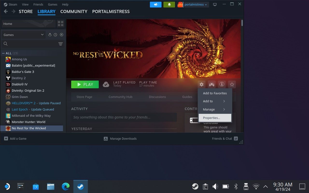 No Rest for the Wicked on Steam Deck