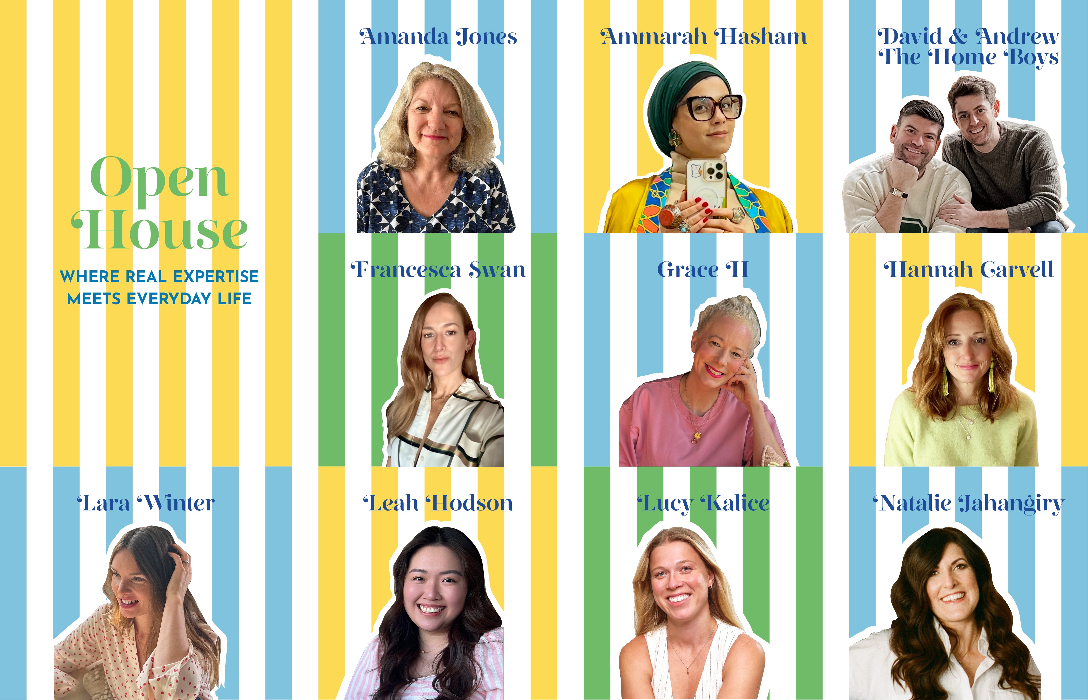 IH Open House Headshot Grid with 11 homes experts&#039; head shots