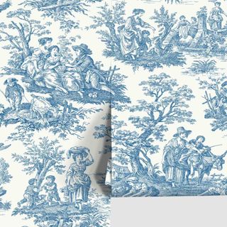 Country Life Toile Peel + Stick Wallpaper by Waverly