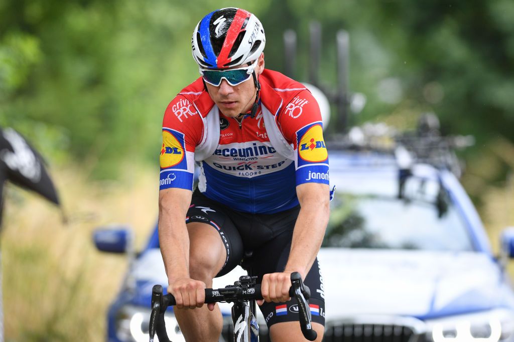 Dutch Fabio Jakobsen of Deceuninck QuickStep pictured in action during a training session in the Flemish Ardennes Wednesday 17 June 2020 in Zottegem With the phase three of the deconfinement pro cycling teams are back to training BELGA PHOTO DAVID STOCKMAN Photo by DAVID STOCKMANBELGA MAGAFP via Getty Images