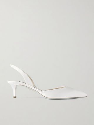 So Nude 50 Satin Slingback Pumps