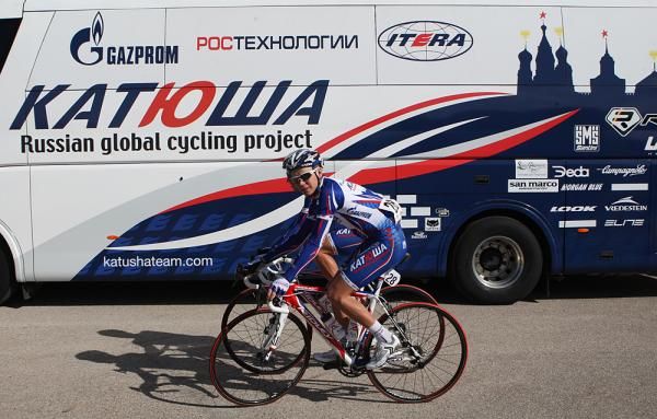 Egor Silin (Katusha) rolls out for the start.