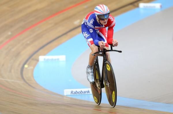 Sam Harrison (GBr) filling in for Ed Clancy in the men's Omnium -