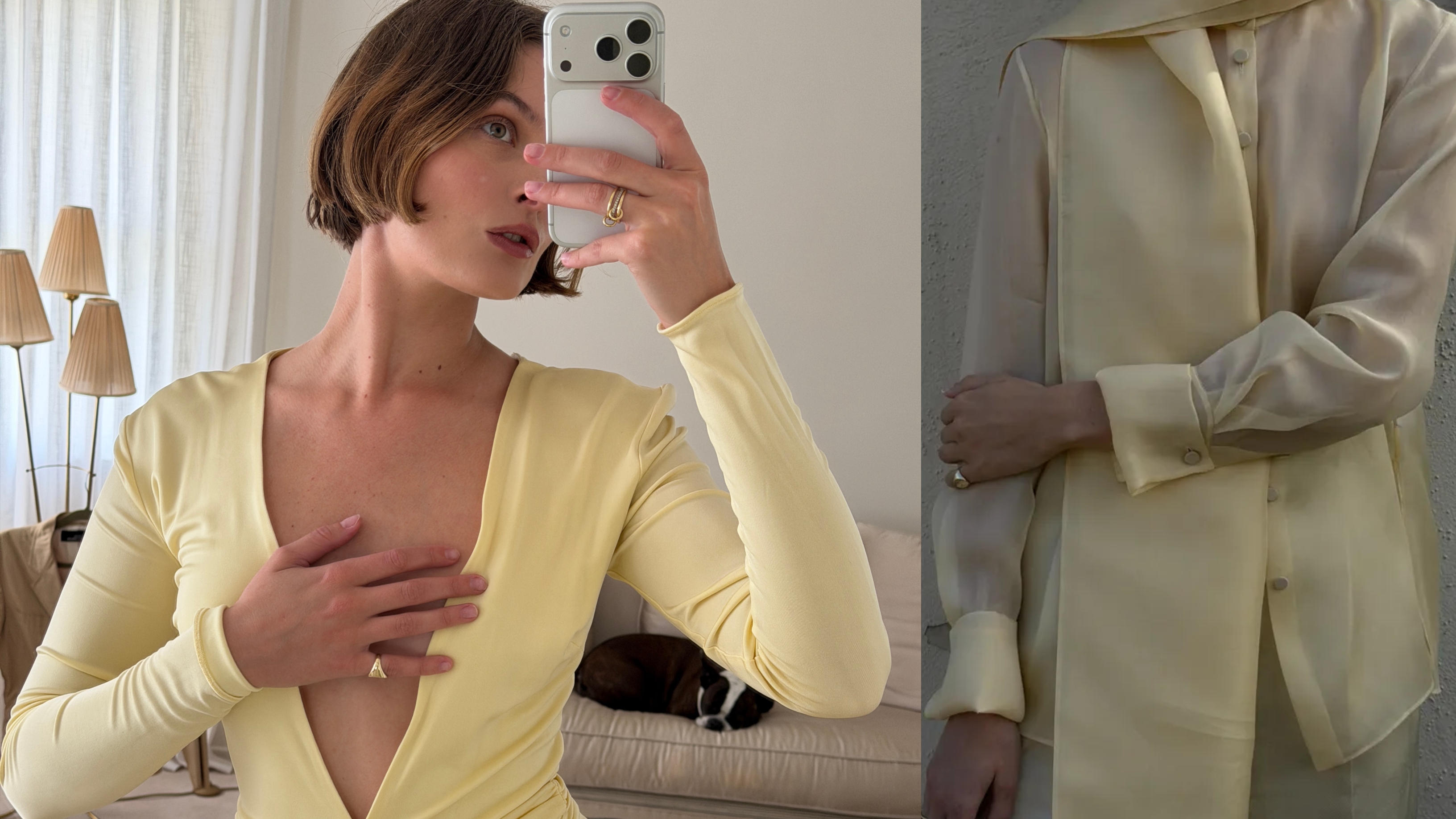 Christie Tyler wears Spring 2026's buttter yellow trend. 