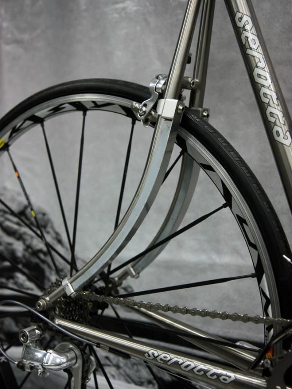 The original "DKS" seat stays on the first-generation Serotta Ottrott were meant to provide a sort of active suspension for better traction and faster descending.