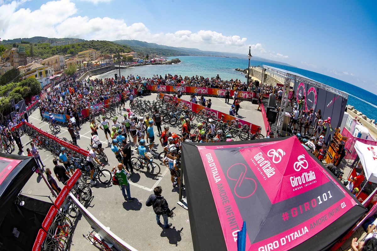 The 2018 Giro d'Italia stage 7 from Pizzo to Praia a Mare