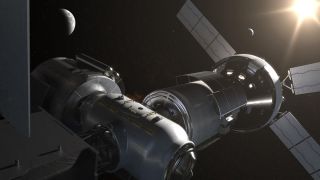 NASA plans to start building a moon-orbiting space station called the Lunar Orbital Platform-Gateway in 2022. This outpost will be a waypoint for future missions to the lunar surface and more-distant destinations, especially Mars.