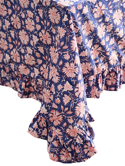 Americana Ruffle Cotton Tablecloth