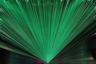 Green Laser Beams