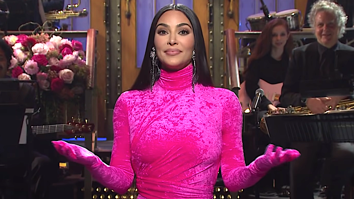 Screenshot of Kim Kardashian monologue on SNL