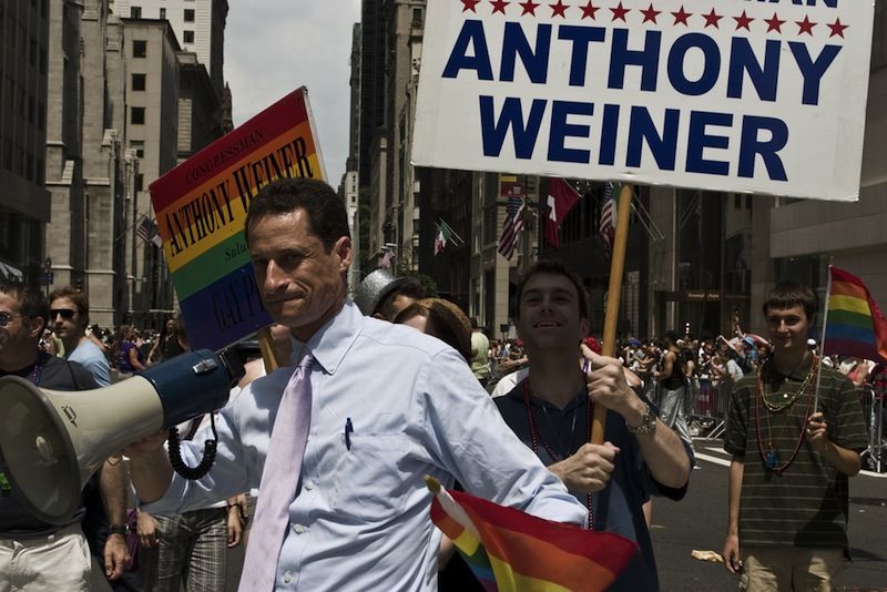 Anthony Weiner at New York Pride parade