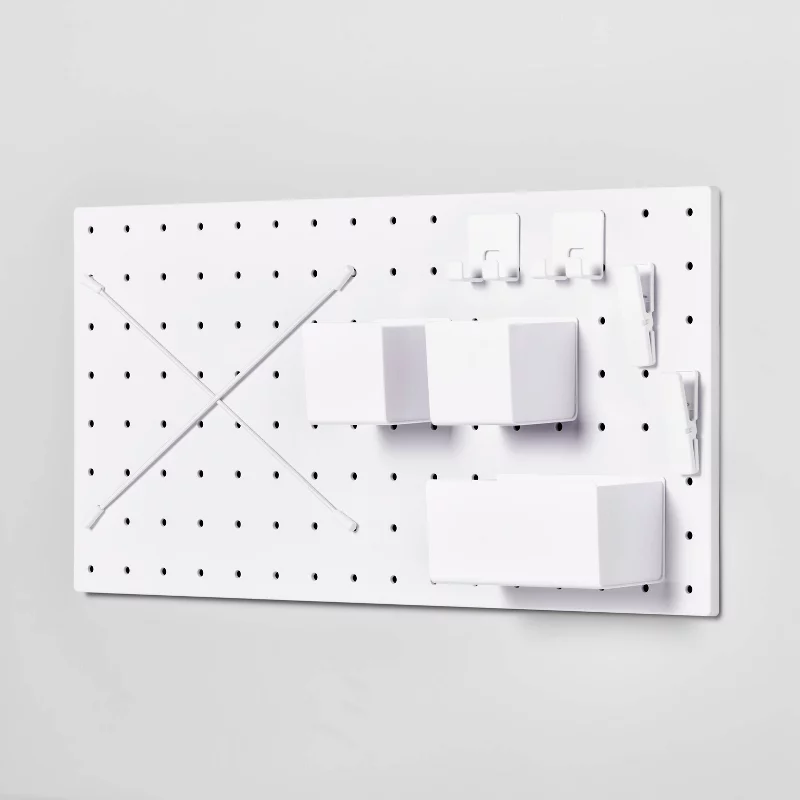 13" X 26" Pegboard Set White - Brightroom™: Wall Organizer, Decorative Easel, Pet Material, Adult Assembly Required