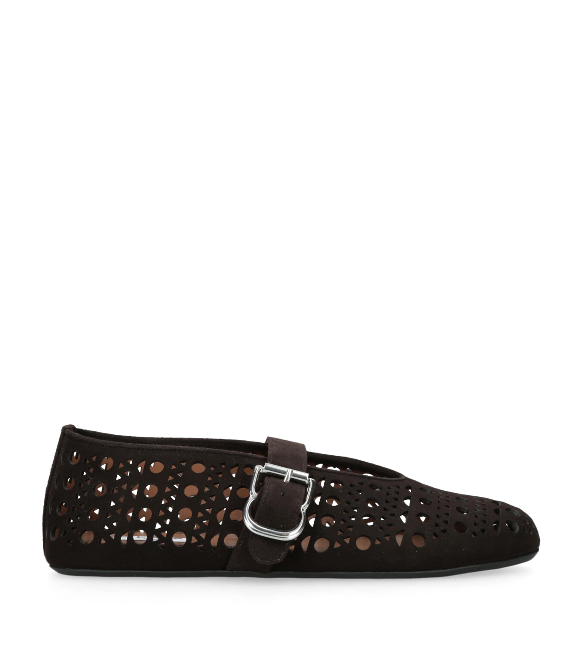 Ala&iuml;a Suede Vienne Ballet Flats