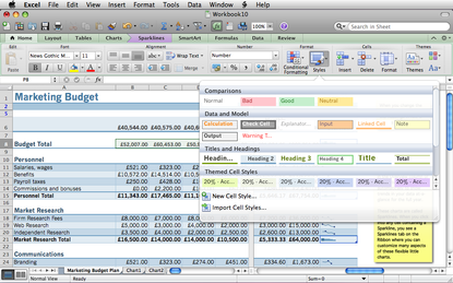 Microsoft Excel 2011 for Mac
