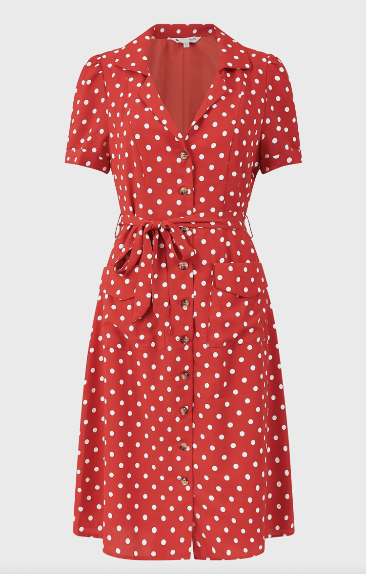 Yumi, Retro Shirt Polka Dot Dress