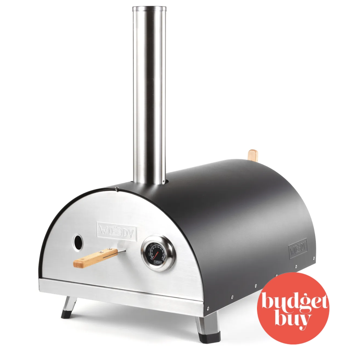 The Woody Pizza oven on a white background