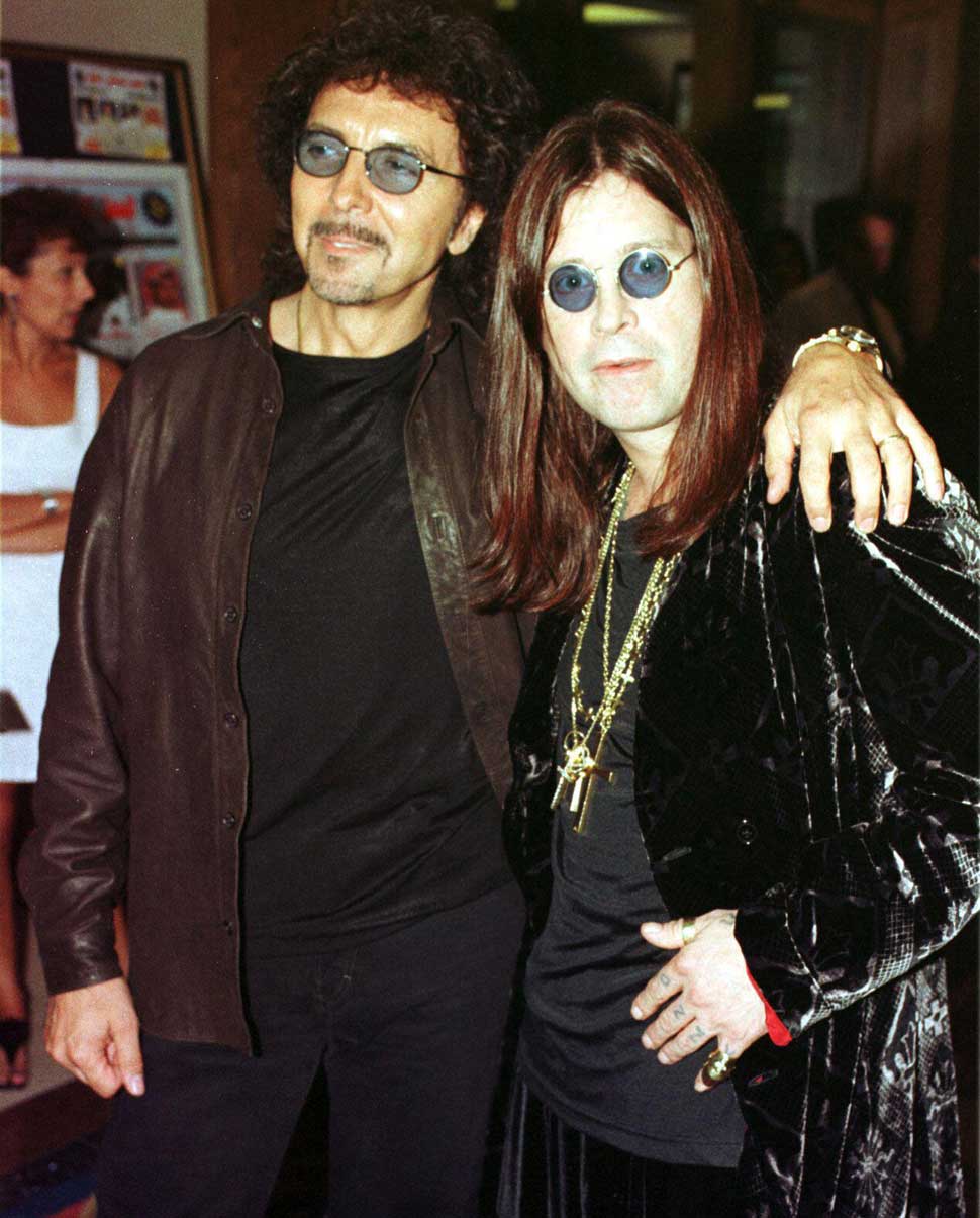 Tony Iommi and Ozzy Osbourne at the Kerrang Awards 1997 in London