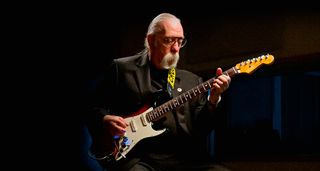 The legendary Jeff "Skunk" Baxter plays his sci-fi Roland G-5 – a Fender Strat with modelling capabilities that gives him all the sounds he needs