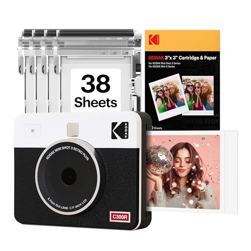 Kodak Mini Shot 3 Retro 3x3" Instant Digital Camera & Photo Printer
