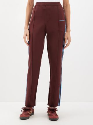 Three-stripe recycled-polyester track pants
