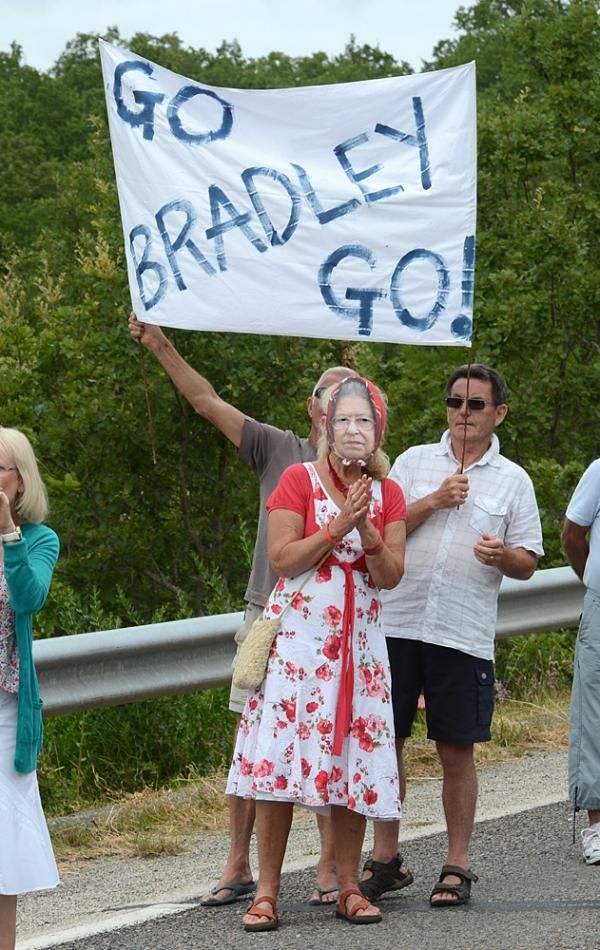 Wiggins fans were out in force along the Tour route