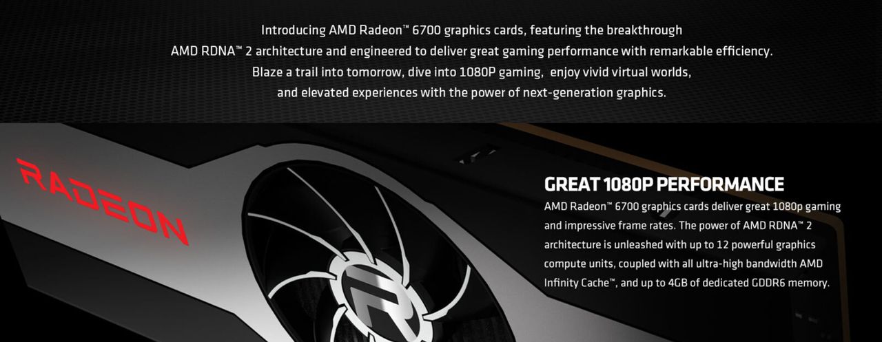 Sapphire RX 6700 product page