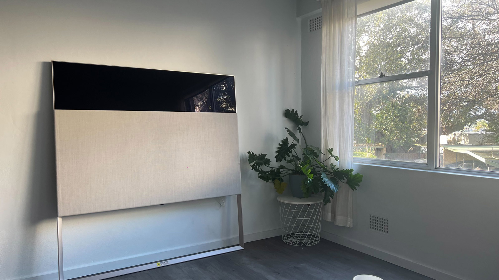 LG OLED Easel TV in living room