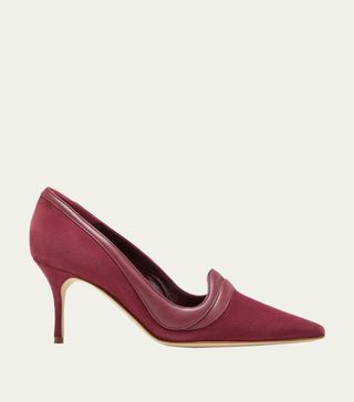 Fabio Mixed Leather Stiletto Pumps