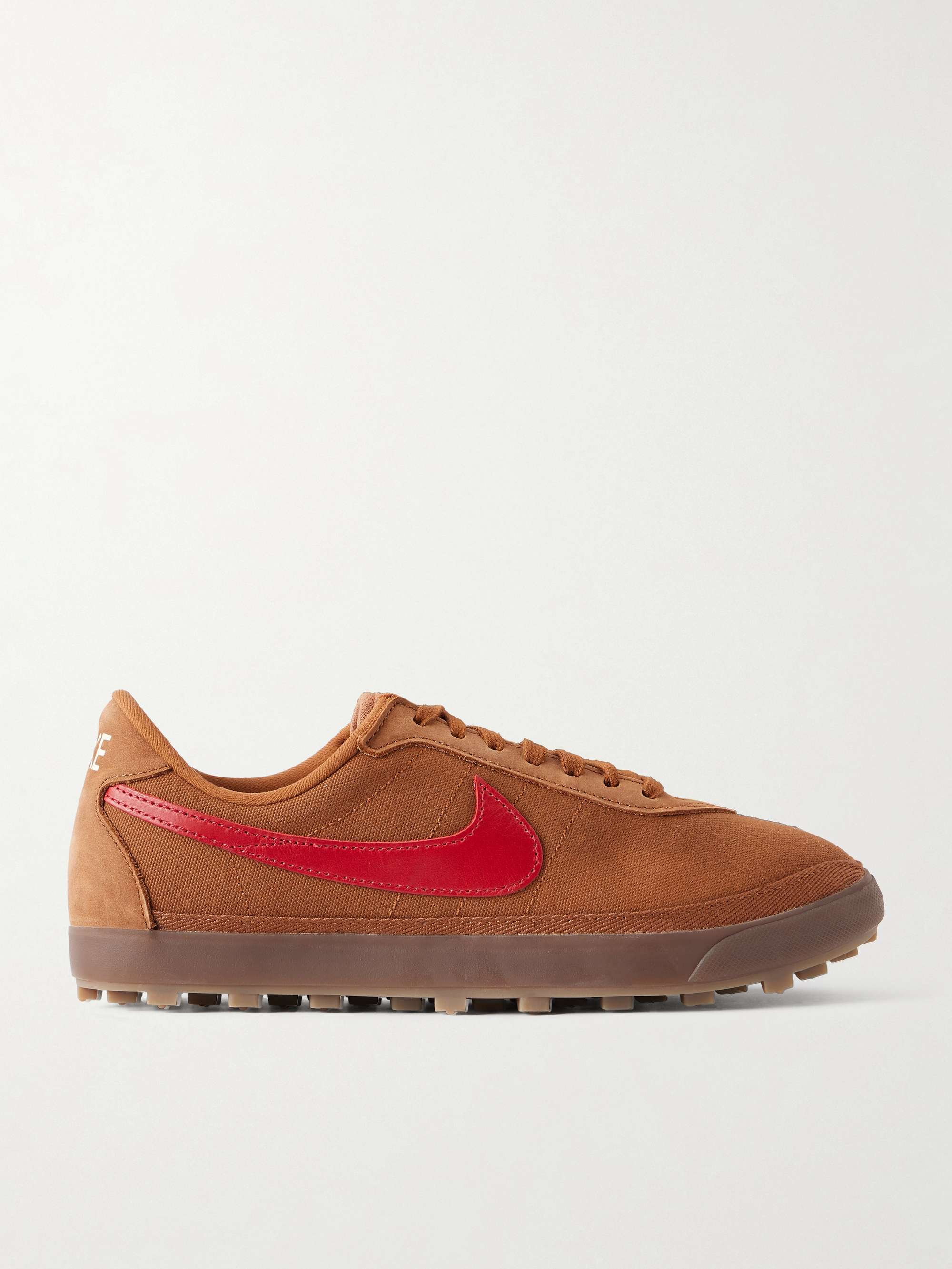 Astrograbber Leather-Trimmed Canvas Sneakers