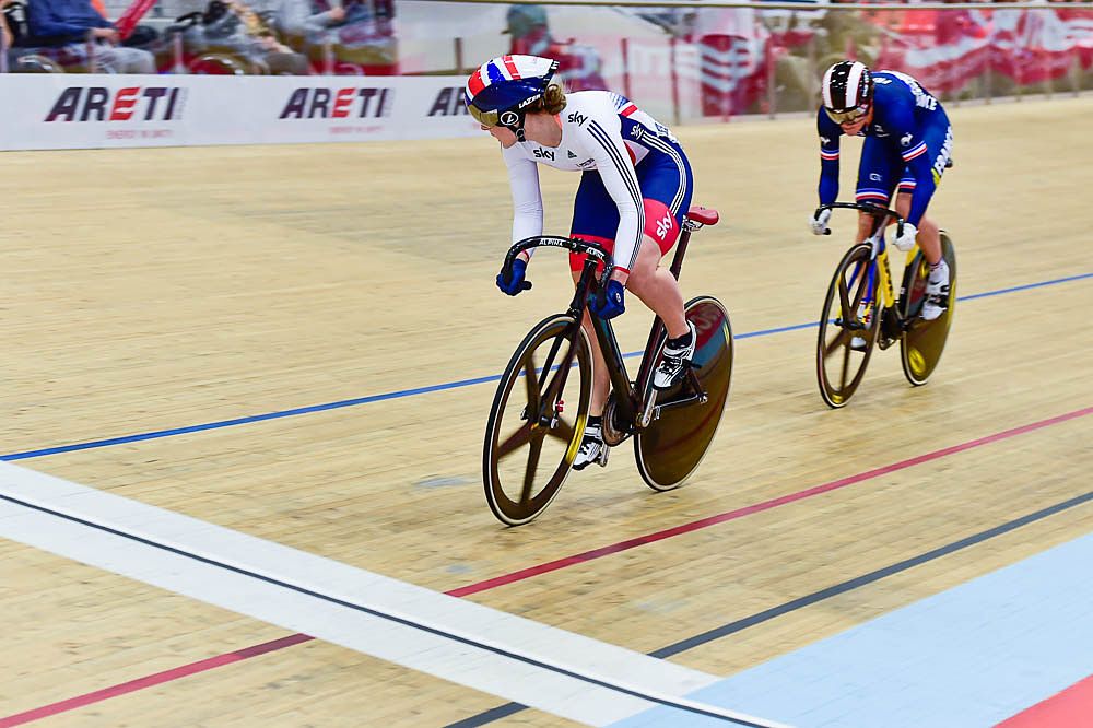 Sprint qualifying round at the European Track Championships