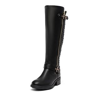 Dream Pairs Utah Women's Knee High Riding Boots,size 6,black,utah