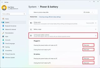 Lid & power button controls