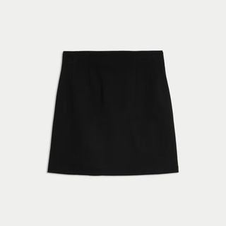 black mini skirt