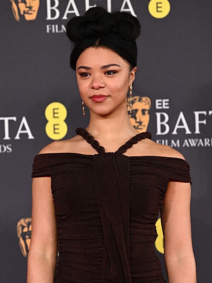 India Amarteifio on the BAFTA 2025 red carpet