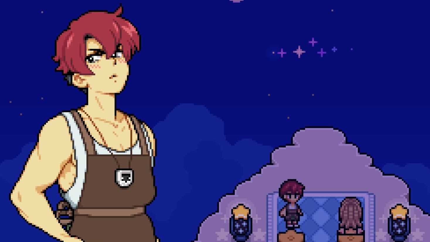 Fields of Mistria - March looks embarassed watching the shooting stars