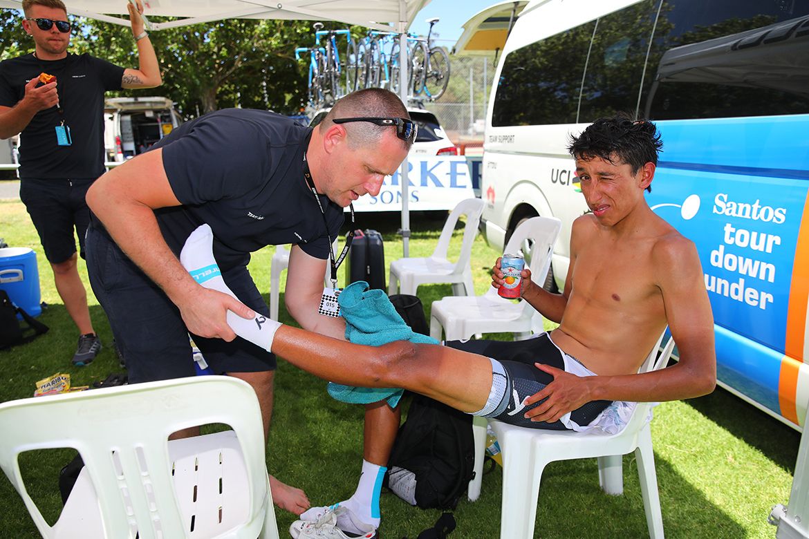 Egan Bernal after another hot day in the saddle