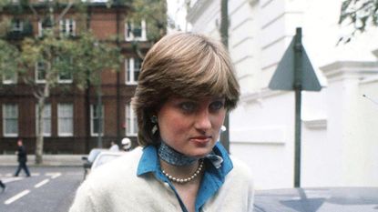 Lady Diana Spencer outside her flat in Coleherne Court, London, before her engagement to the Prince of Wales, December 1980. (Photo by Jayne Fincher/Princess Diana Archive/Getty Images)