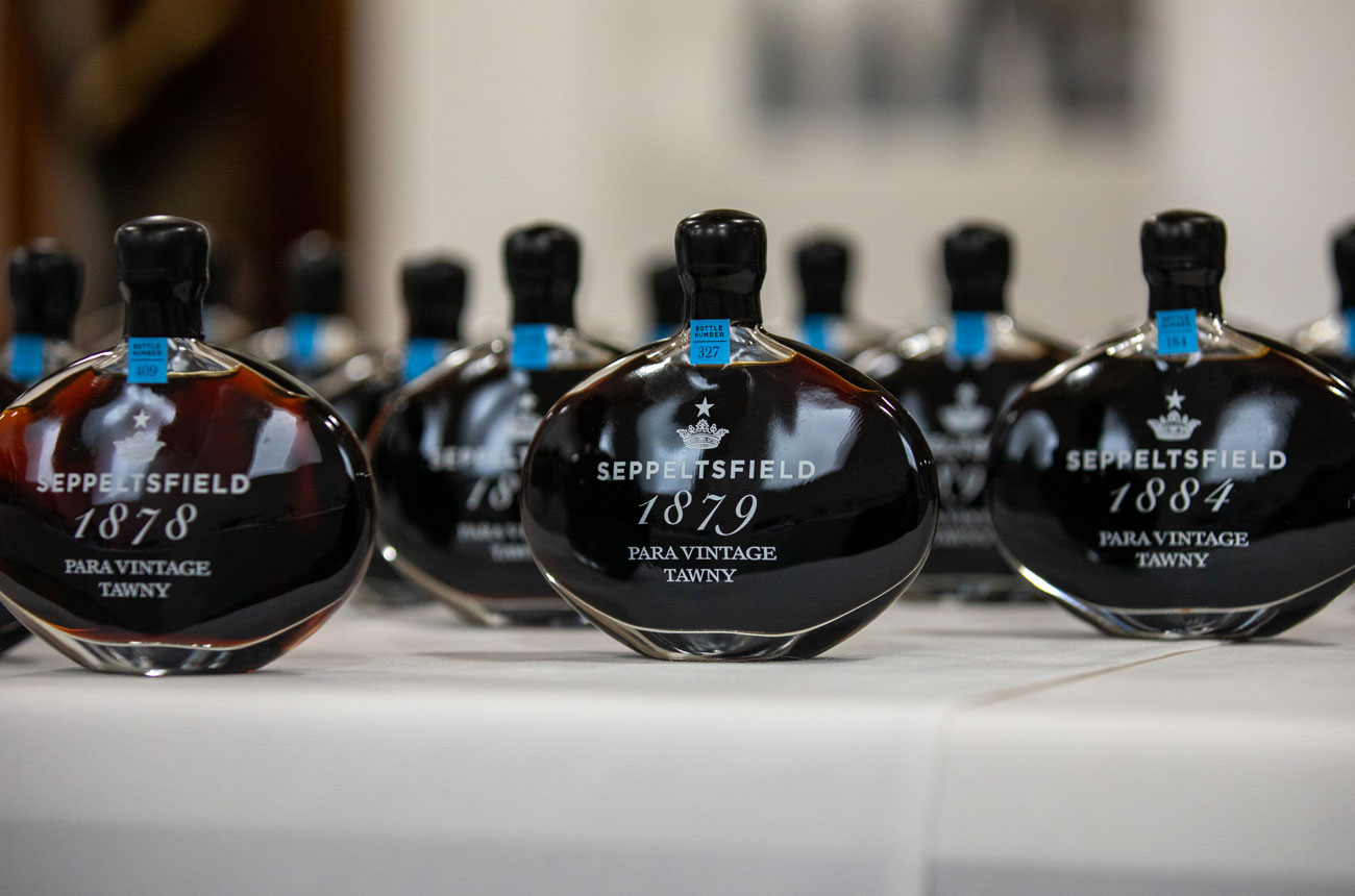 Seppeltsfield anniversary tasting bottles