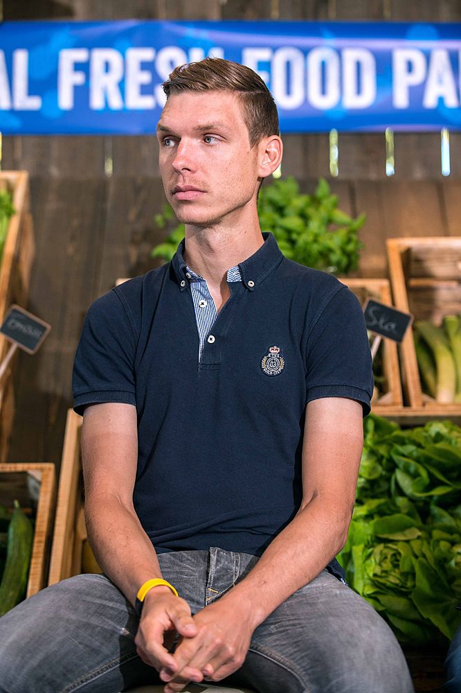 Tony Martin meets the press at the press conference announcing Lidl as a team sponsor