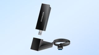 Netgear's Wi-Fi 6E USB adapter with the included dock