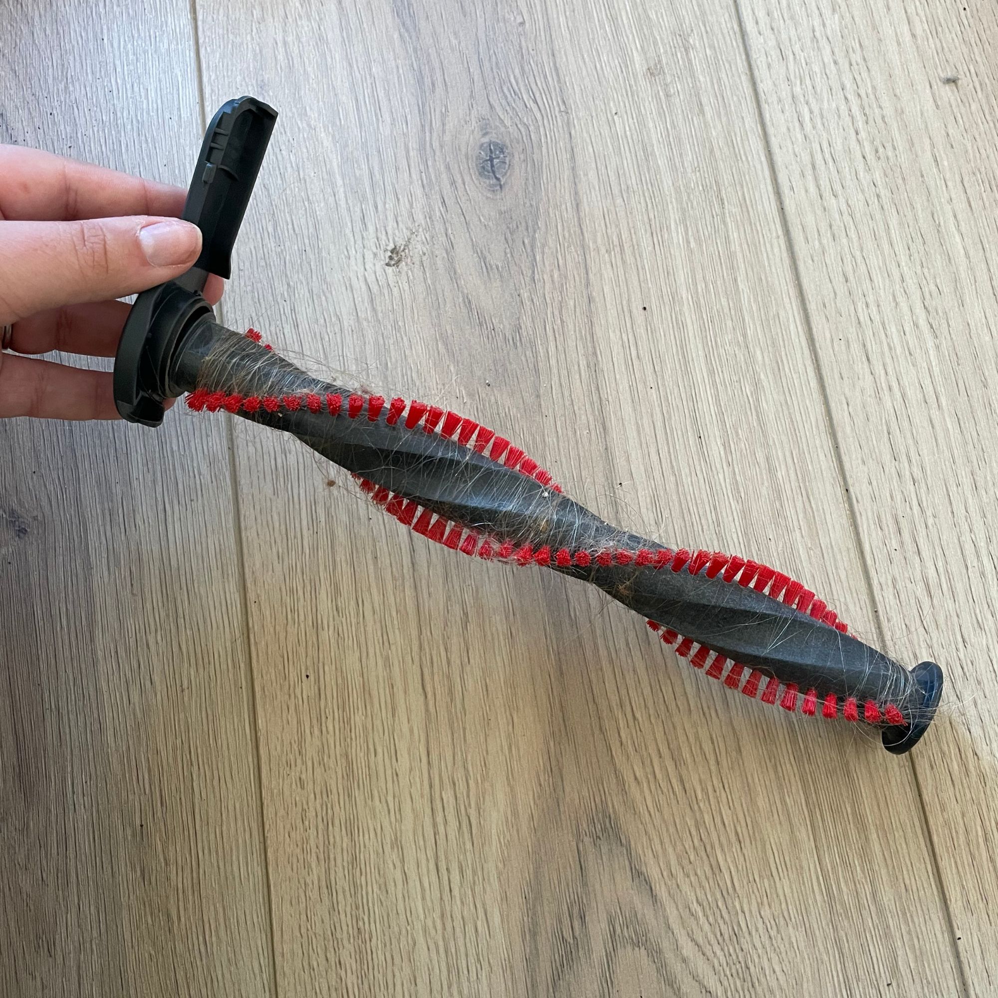 Brush roll of the Henry Quick Corded Vacuum Cleaner wrapped with hair